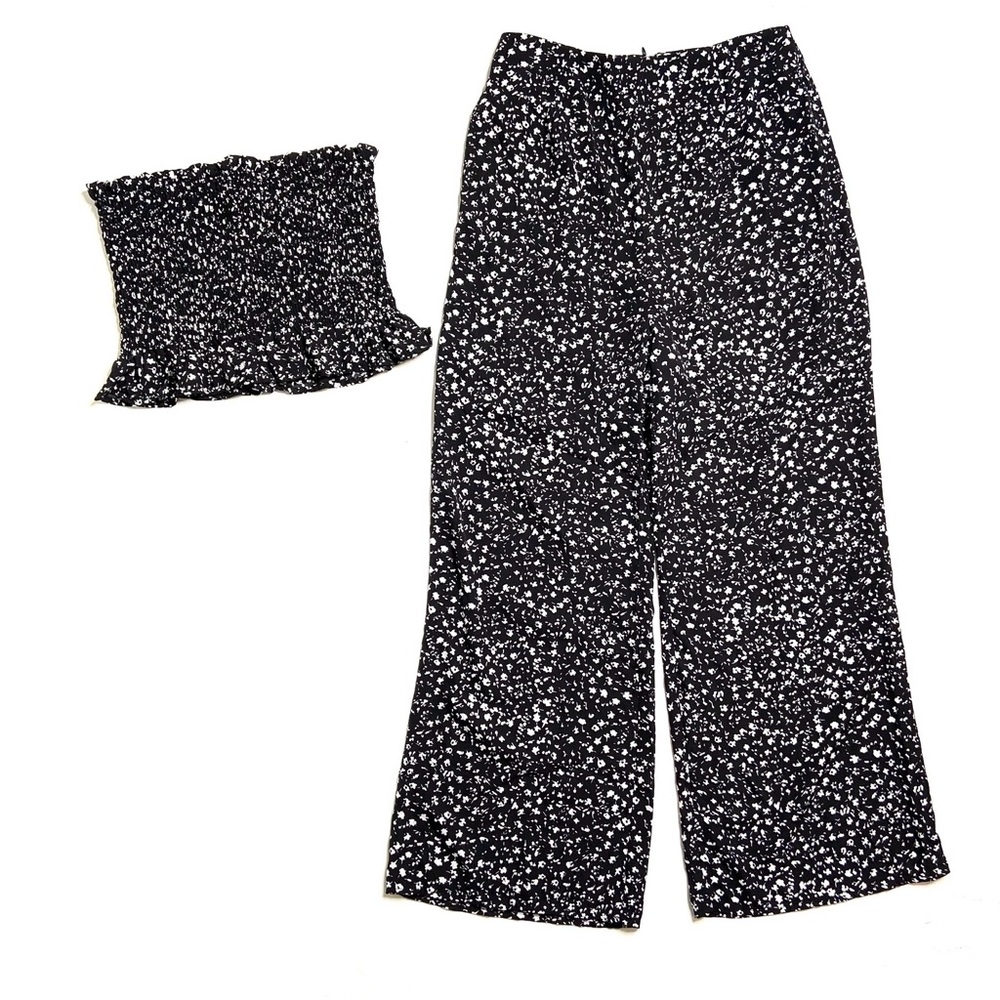 Crescent Co-Ord 2 Piece Pant and Tube Top Set Size Small